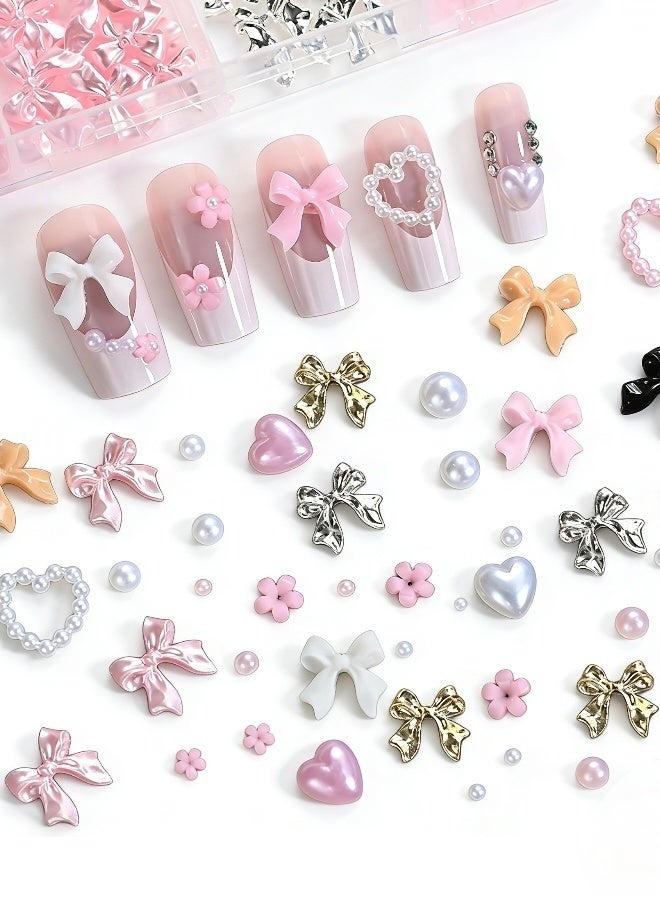 مجموعة حجارة الراين لتزيين الأظافر مع 12 شبكة وعقدة ثلاثية الأبعاد وأزرار لؤلؤية للأظافر بأشكال القمر والنجمة والقلب لتزيين الأظافر بنفسك مع ملاقط وقلم شمع للأظافر ومستحضرات التجميل للوجه بألوان متنوعة - Image 4